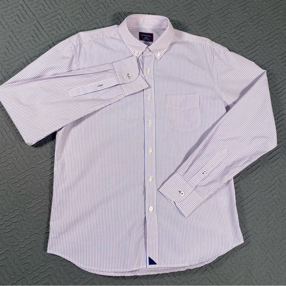 UNTUCKit Men’s Chenel Button Down Red Blue Stripe Size Small New With Tags - Picture 2 of 8